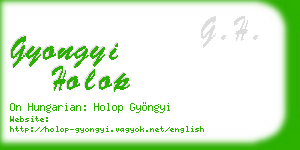 gyongyi holop business card